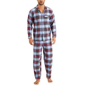Family Pajamas Mens Tartan Pajama Set,Small